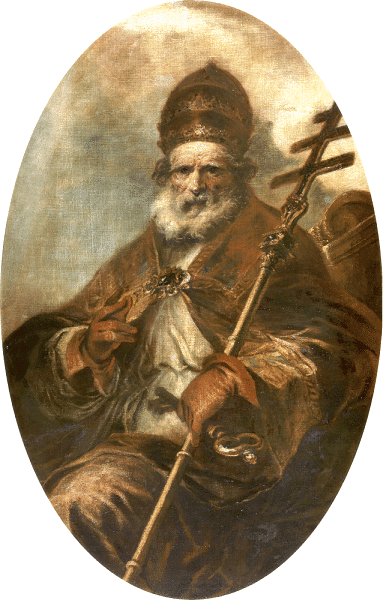 Herrera mozo San Leon magno Lienzo. Ovalo. 164 x 105 cm. Museo del Prado Egyedi
