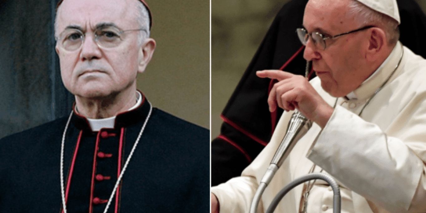 Carlo Maria Viganò hamis, igazságtalan vádjai Ferenc pápa ellen 1 Carlo Maria Vigano es Ferenc papa compressor