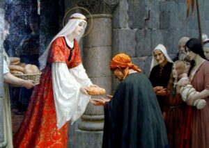 IX. Pius pápa közbenjáró imája Árpád-házi Szent Erzsébethez