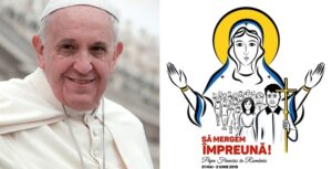 Ferenc pápa romániai látogatásának logója