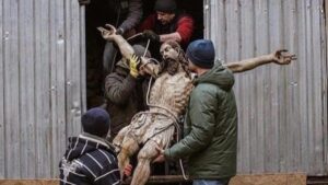 Krisztus egy bunkerbe rejtve