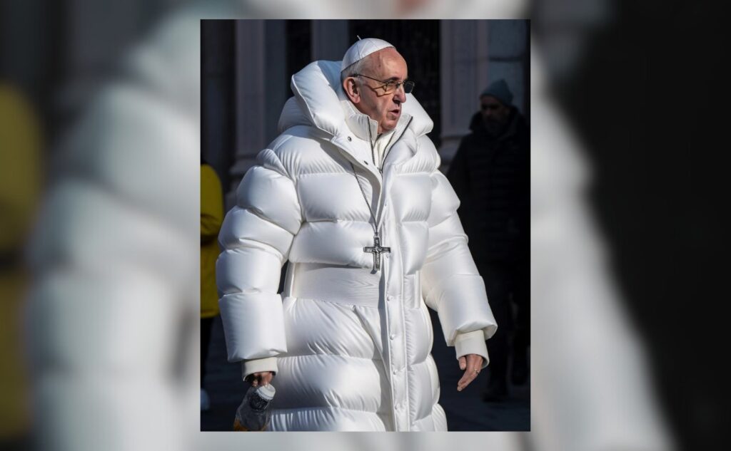 Ferenc pápa MI által generált képe