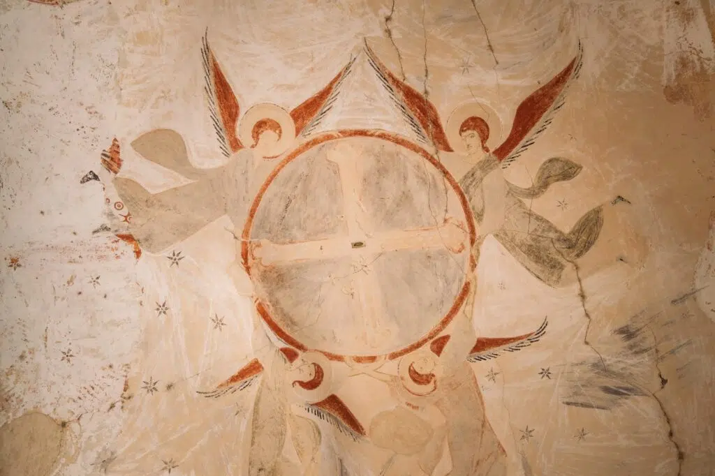 angyal abrazolas freskon