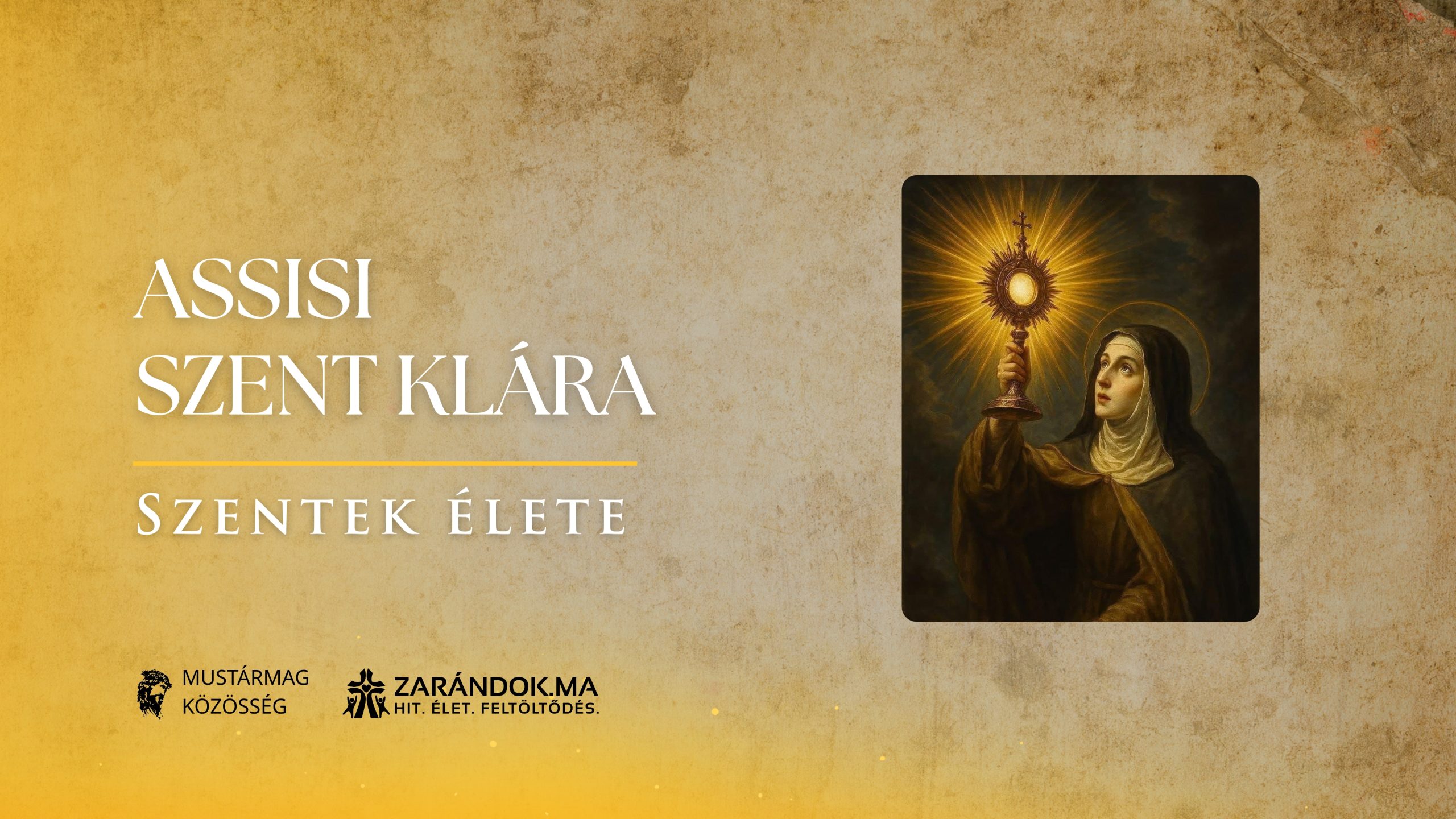 Szentek elete 08.11 Assisi Szent Klara scaled