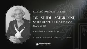 Dr. Seidl Ambrusné halálára