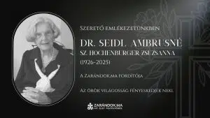 Dr. Seidl Ambrusné halálára