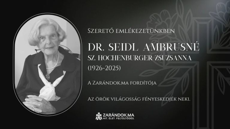 Dr. Seidl Ambrusné halálára