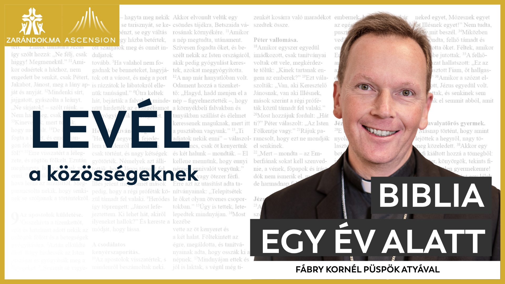 Isten Igéje élő közösséget teremt – Fábry Kornél püspök üzenete a Biblia egy év alatt podcast közösségeihez 1 BIY HU cover level