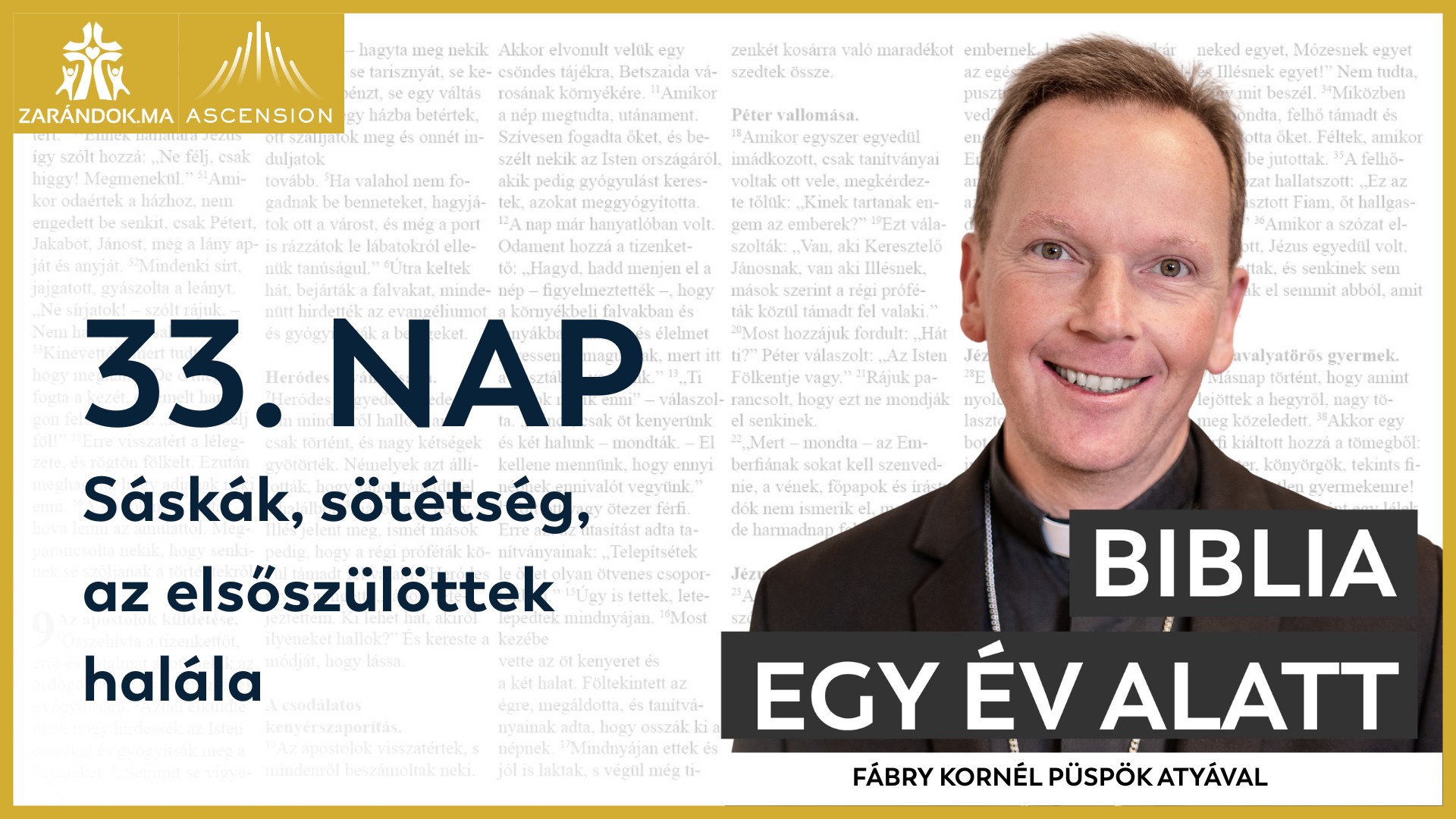 33. nap: Sáskák, sötétség, az elsőszülöttek halála – Biblia egy év alatt podcast 1 BIY HU cover 33. nap