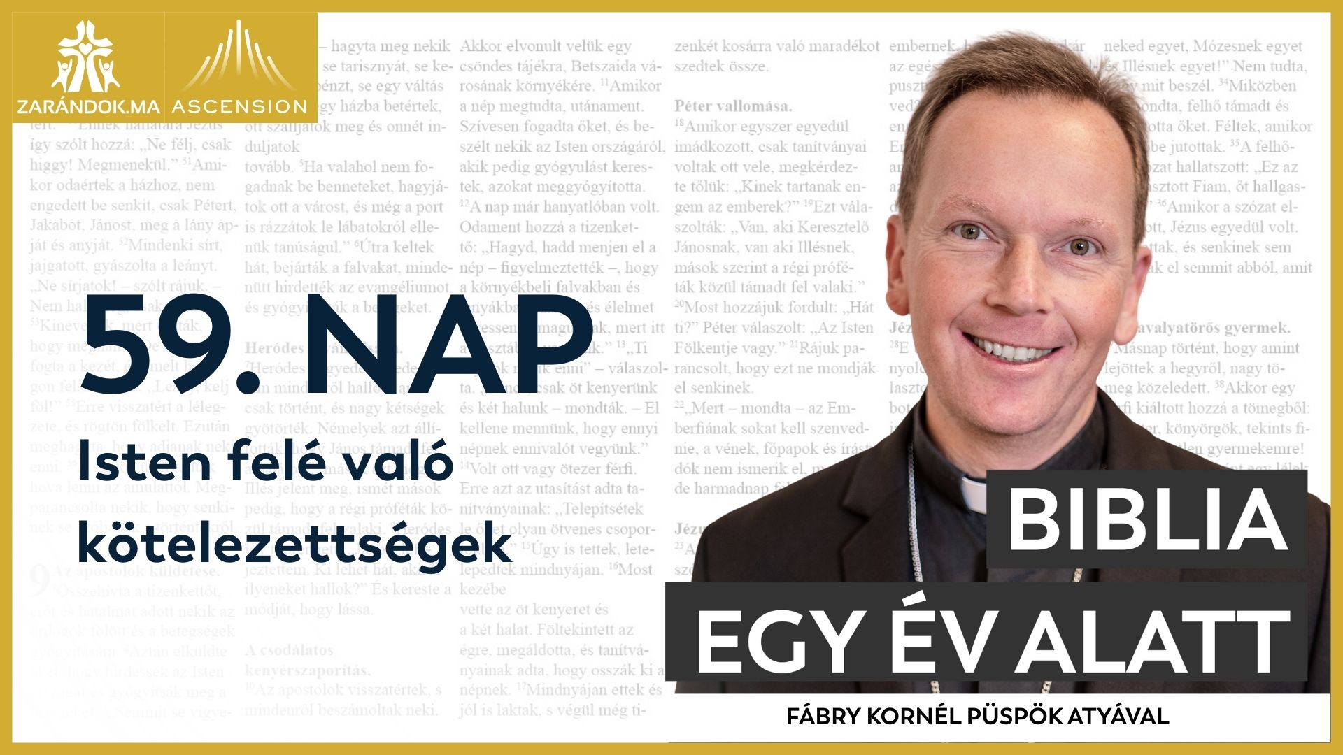 59. nap: Isten felé való kötelezettségek – Biblia egy év alatt podcast 1 BIY HU cover 59. nap