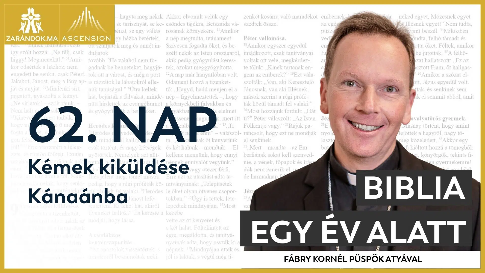 62. nap: Kémek kiküldése Kánaánba – Biblia egy év alatt podcast 1 BIY HU cover 62. nap