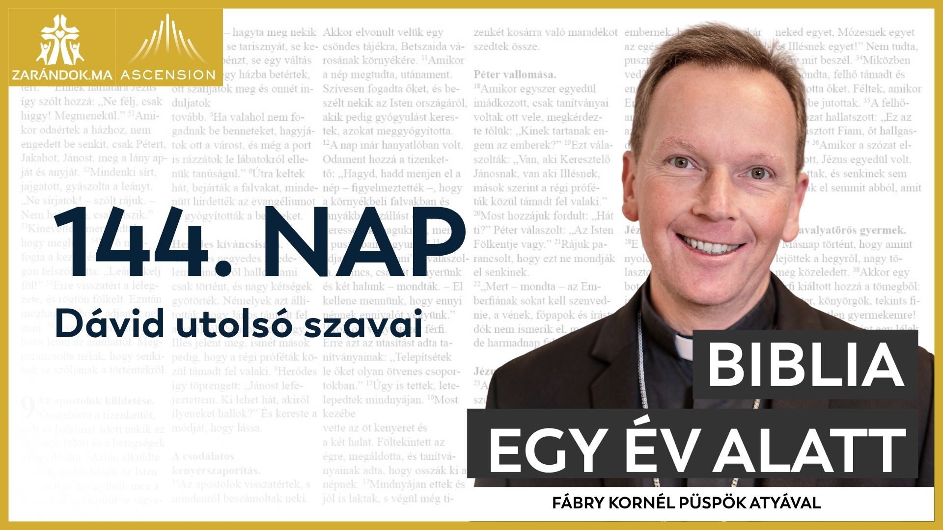 144. nap: Dávid utolsó szavai 1 BIY HU cover 144. nap