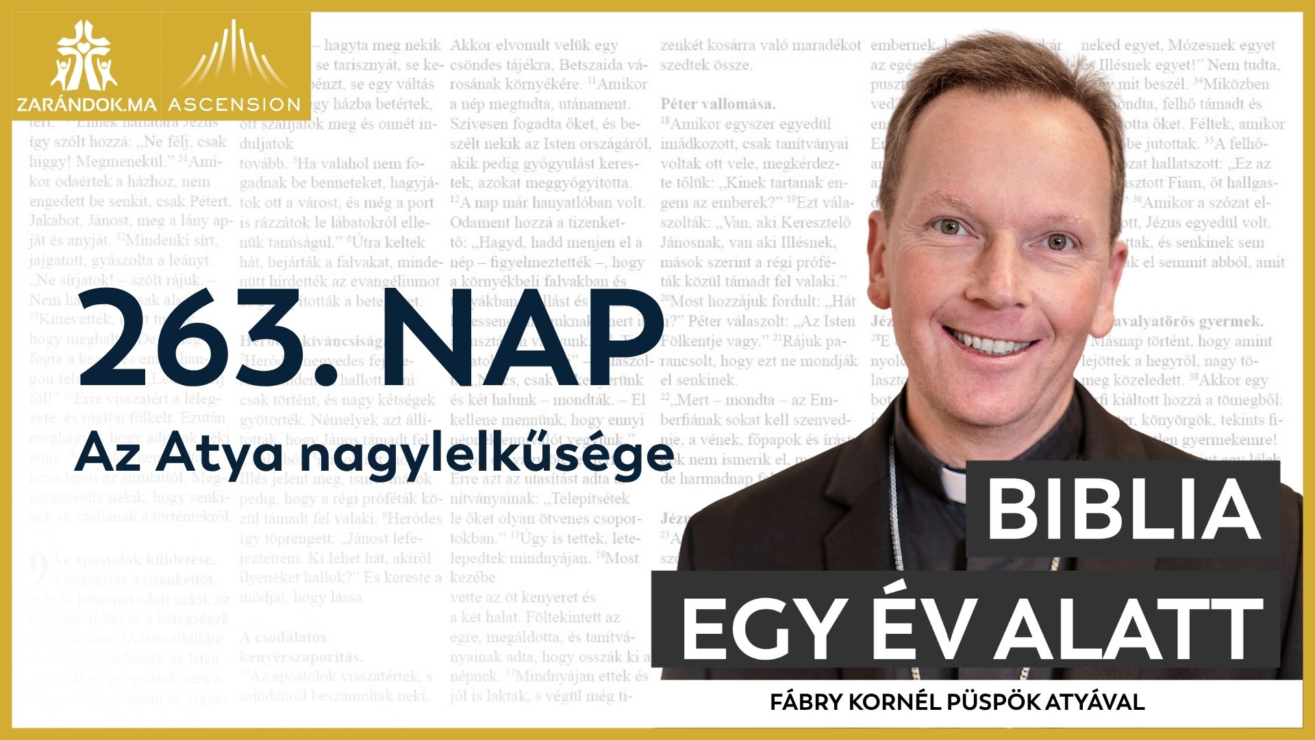 263. nap: Az Atya nagylelkűsége 1 BIY HU cover 263. nap