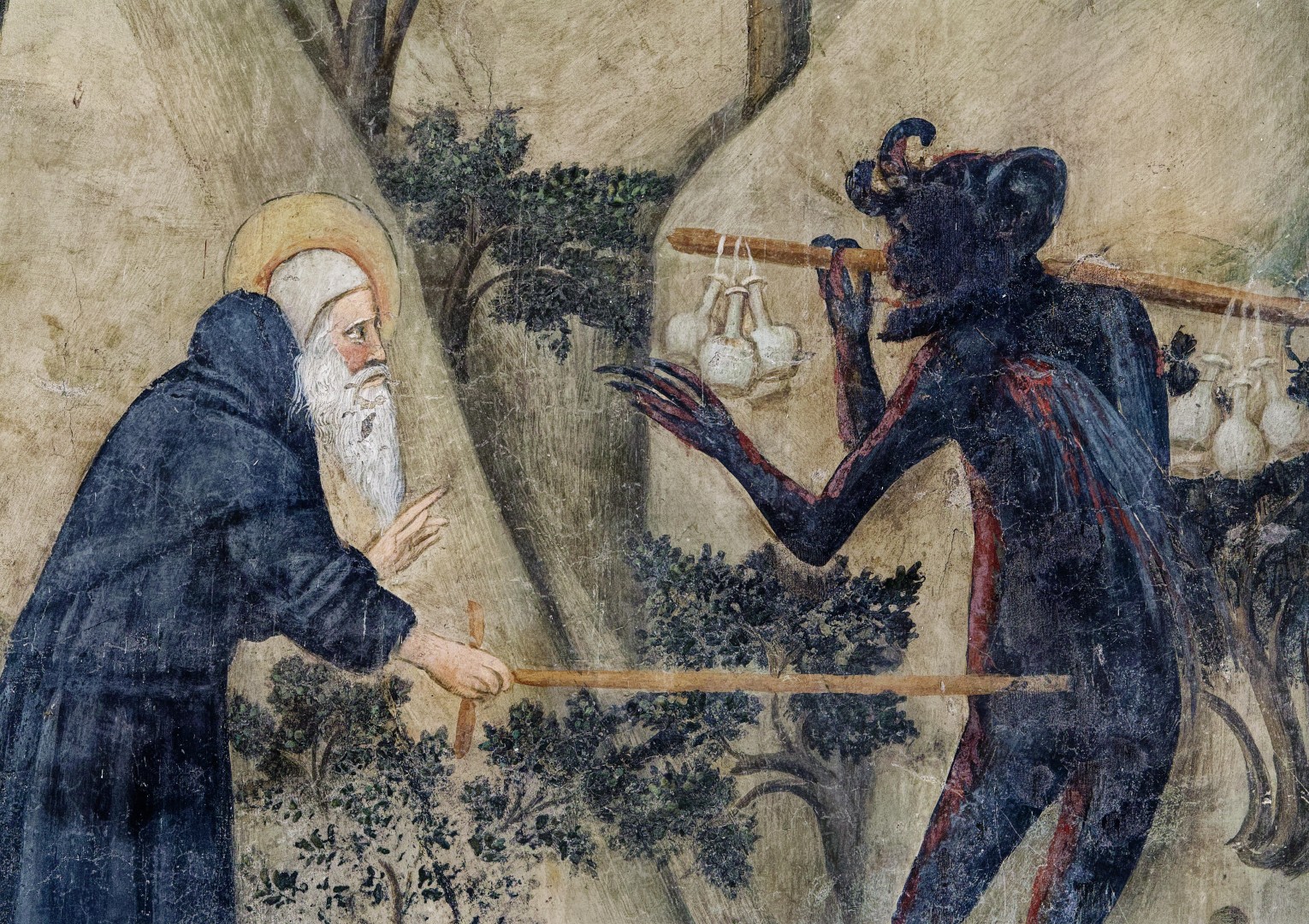 Az ördög 4 gyakori módszere 1 satan kisertese fresko